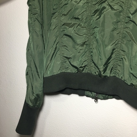 Le Chateau Forest Green Military Jacket Size M Ruched Style - Picture 5 of 6